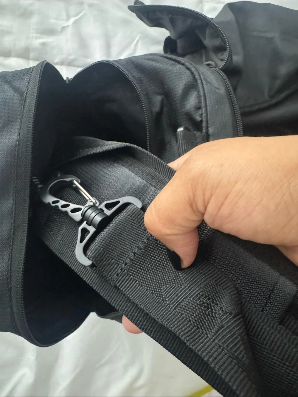 Under Armour Black Duffel with White Logo Accent